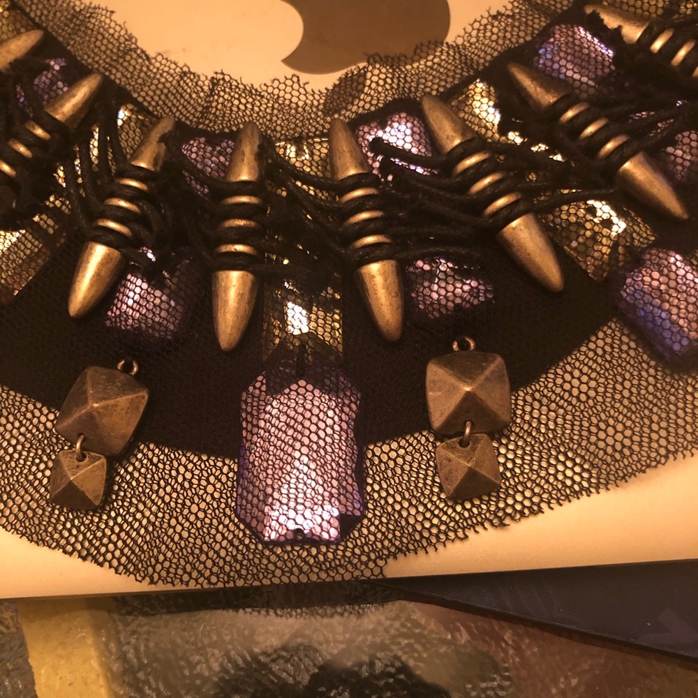 Rachael Roy Gothic Diamond Bullet Stone Necklace